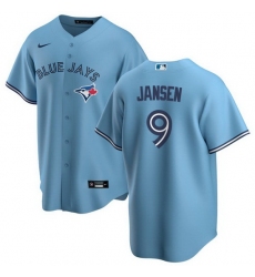 Men Toronto Blue Jays 9 Danny Jansen Light Blue Cool Base Stitched Jersey