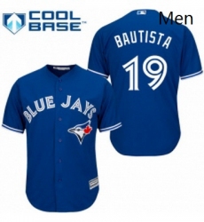 Mens Majestic Toronto Blue Jays 19 Jose Bautista Replica Blue Alternate MLB Jersey