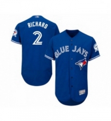 Mens Toronto Blue Jays 2 Clayton Richard Royal Blue Alternate Flex Base Authentic Collection MLB Jersey