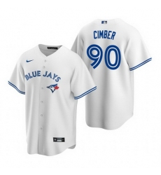 Mens Toronto Blue Jays #90 Adam Cimber Nike White Home Cool Base Jersey