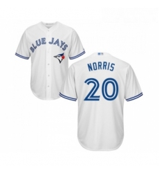 Youth Toronto Blue Jays 20 Bud Norris Replica White Home Baseball Jersey 