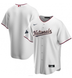 Nationals Blank White Gold Nike 2020 Gold Program Cool Base Jersey