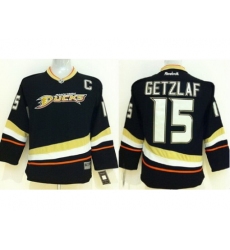 Kids Anaheim Ducks 15 Ryan Getzlaf Black NHL Hockey Jersey