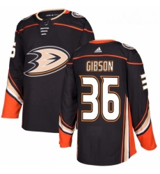 Youth Adidas Anaheim Ducks 36 John Gibson Premier Black Home NHL Jersey 