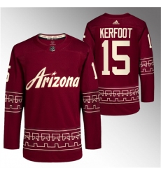 Men Arizona Coyotes 15 Alexander Kerfoot Garnet Alternate Pro Jersey