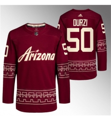 Men Arizona Coyotes 50 Sean Durzi Garnet Alternate Pro Jersey