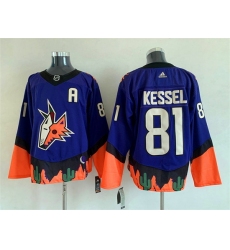 Men Arizona Coyotes 81 Phil Kessel Purple Stitched Jersey