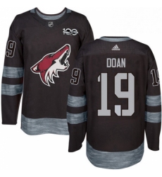 Mens Adidas Arizona Coyotes 19 Shane Doan Premier Black 1917 2017 100th Anniversary NHL Jersey 