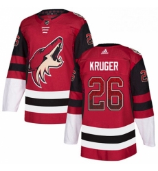 Mens Adidas Arizona Coyotes 26 Marcus Kruger Authentic Maroon Drift Fashion NHL Jersey 