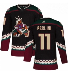 Youth Adidas Arizona Coyotes 11 Brendan Perlini Premier Black Alternate NHL Jersey 