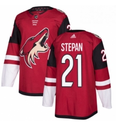 Youth Adidas Arizona Coyotes 21 Derek Stepan Premier Burgundy Red Home NHL Jersey 