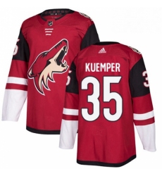 Youth Adidas Arizona Coyotes 35 Darcy Kuemper Authentic Burgundy Red Home NHL Jersey 