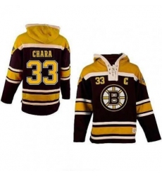 Boston Bruins 33# Zdeno Chara Black Color Hooded Sweatshirt