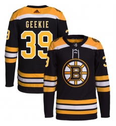 Men Boston Bruins 39 Morgan Geekie Black Stitched Jersey