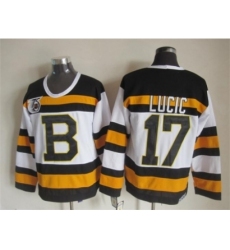 NHL Boston Bruins #17 Milan Lucic white jerseys[m&n 75th]