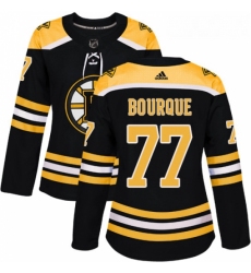 Womens Adidas Boston Bruins 77 Ray Bourque Authentic Black Home NHL Jersey 