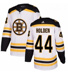 Youth Adidas Boston Bruins 44 Nick Holden Authentic White Away NHL Jersey 