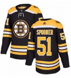 Youth Adidas Boston Bruins 51 Ryan Spooner Authentic Black Home NHL Jersey 