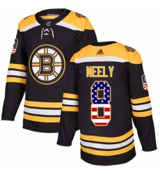 Youth Adidas Boston Bruins 8 Cam Neely Authentic Black USA Flag Fashion NHL Jersey 