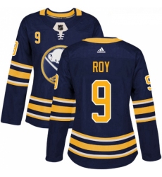 Womens Adidas Buffalo Sabres 9 Derek Roy Authentic Navy Blue Home NHL Jersey 