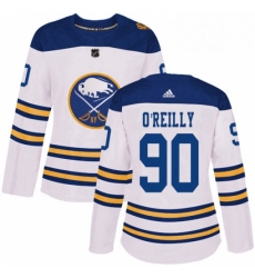 Womens Adidas Buffalo Sabres 90 Ryan OReilly Authentic White 2018 Winter Classic NHL Jersey 