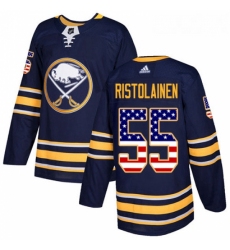 Youth Adidas Buffalo Sabres 55 Rasmus Ristolainen Authentic Navy Blue USA Flag Fashion NHL Jersey 