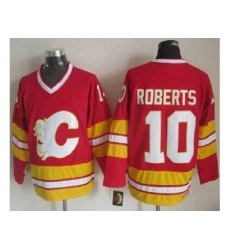 Calgary Flames #10 Gary Roberts Red CCM Throwback Stitched NHL Jersey