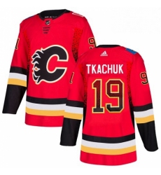 Mens Adidas Calgary Flames 19 Matthew Tkachuk Authentic Red Drift Fashion NHL Jersey 