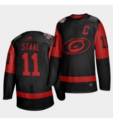 Carolina Hurricanes 11 Jordan Staal Black Men 2021 Stadium Series Outdoor Game Jersey