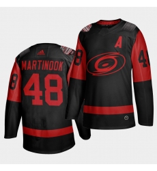 Carolina Hurricanes 48 Jordan Martinook Black Men 2021 Stadium Series Outdoor Game Jersey