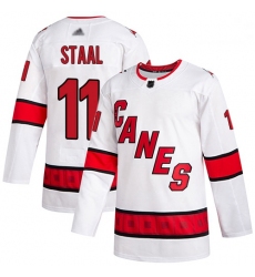 Hurricanes 11 Jordan Staal White Road Authentic Stitched Hockey Jersey