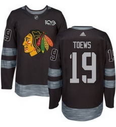 Blackhawks #19 Jonathan Toews Black 1917 2017 100th Anniversary Stitched NHL Jersey