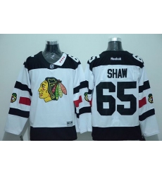 Blackhawks #65 Andrew Shaw White 2016 Stadium Series Stitched NHL Jersey