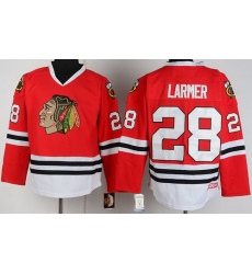 Chicago Blackhawks 28 Steve Larmer Red CCM Throwback NHL Jerseys