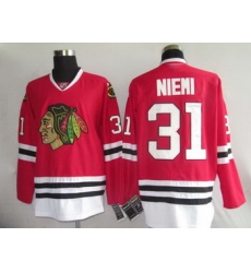 Chicago Blackhawks 31 Niemi red Ice Hockey Jerseys