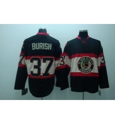 Chicago Blackhawks 37 Adam burish black Third jerseys