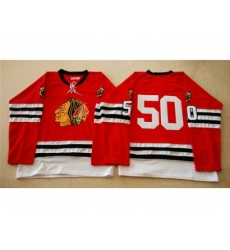 Chicago Blackhawks #50 Corey Crawford Red Mitchell And Ness 1960-61 Stitched NHL Jersey