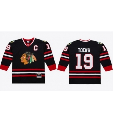 Men Chicago Blackhawks 19 Jonathan Toews Black 2008 09 Stitched Hockey Jersey