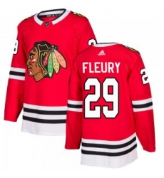 Men Chicago Blackhawks 29 Marc Andre Fleury Red Hockey Jersey