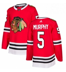 Mens Adidas Chicago Blackhawks 5 Connor Murphy Premier Red Home NHL Jersey 