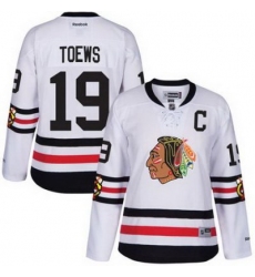 Blackhawks #19 Jonathan Toews White 2017 Winter Classic Womens Stitched NHL Jersey