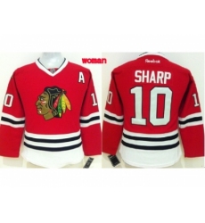 Women NHL Chicago Blackhawks 10 Patrick Sharp red Jersey