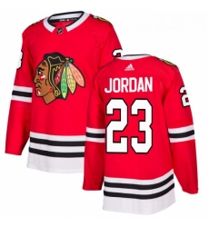 Youth Adidas Chicago Blackhawks 23 Michael Jordan Authentic Red Home NHL Jersey 