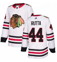 Youth Adidas Chicago Blackhawks 44 Jan Rutta Authentic White Away NHL Jersey 