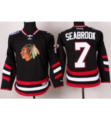 Youth Chicago Blackhawks 7 Brent Seabrook Black 2014 Stadium Series Jersey