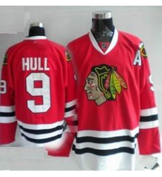 Youth RBK hockey jersey Chicago Blackhawks #9 HULL red