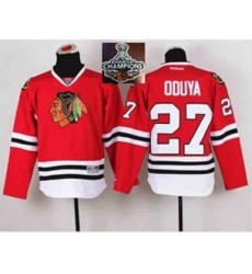 youth nhl jerseys chicago blackhawks #27 oduya red[2015 Stanley cup champions][oduya]