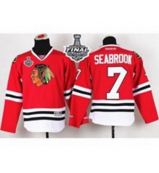 youth nhl jerseys chicago blackhawks #7 seabrook red[2014 new stadium]