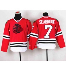 youth nhl jerseys chicago blackhawks #7 seabrook red[the skeleton head]