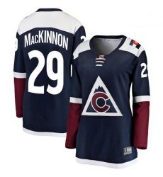 Avalanche 29 Nathan MacKinnon Navy Alternate Women Adidas Jersey